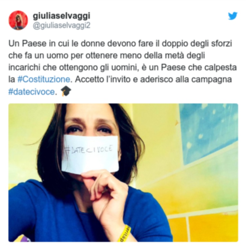 Dateci Voce: las mujeres italianas exigen voz en la pelea Covid-19