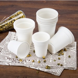 La oficina del almidón de maíz del PLA de las tazas de café compostables respetuosas del medio ambiente utilizó la taza de bebida biodegradable disponible